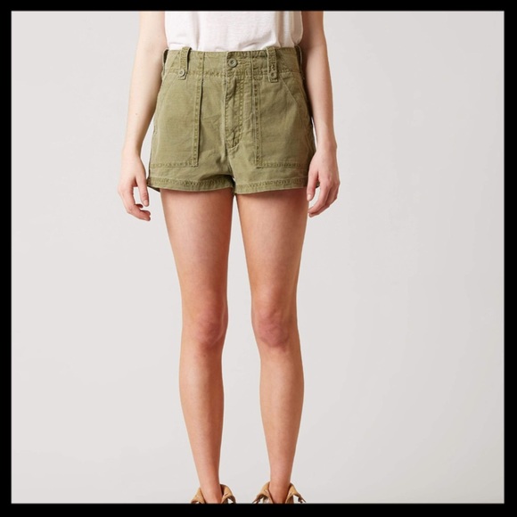 Free People Pants - Free People High Rise Military Short